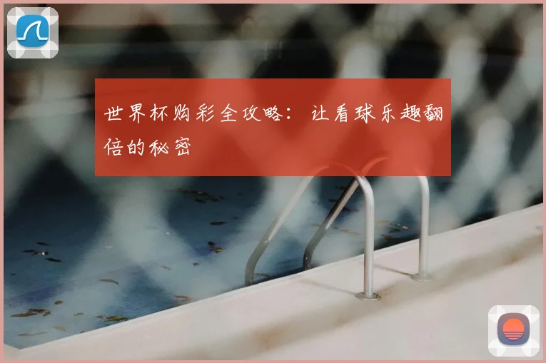 世界杯购彩全攻略:让看球乐趣翻倍的秘密